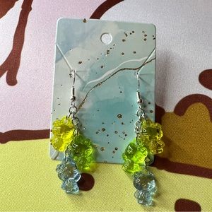 Electric Lemonade Gummy Bear Hello Kitty earrings